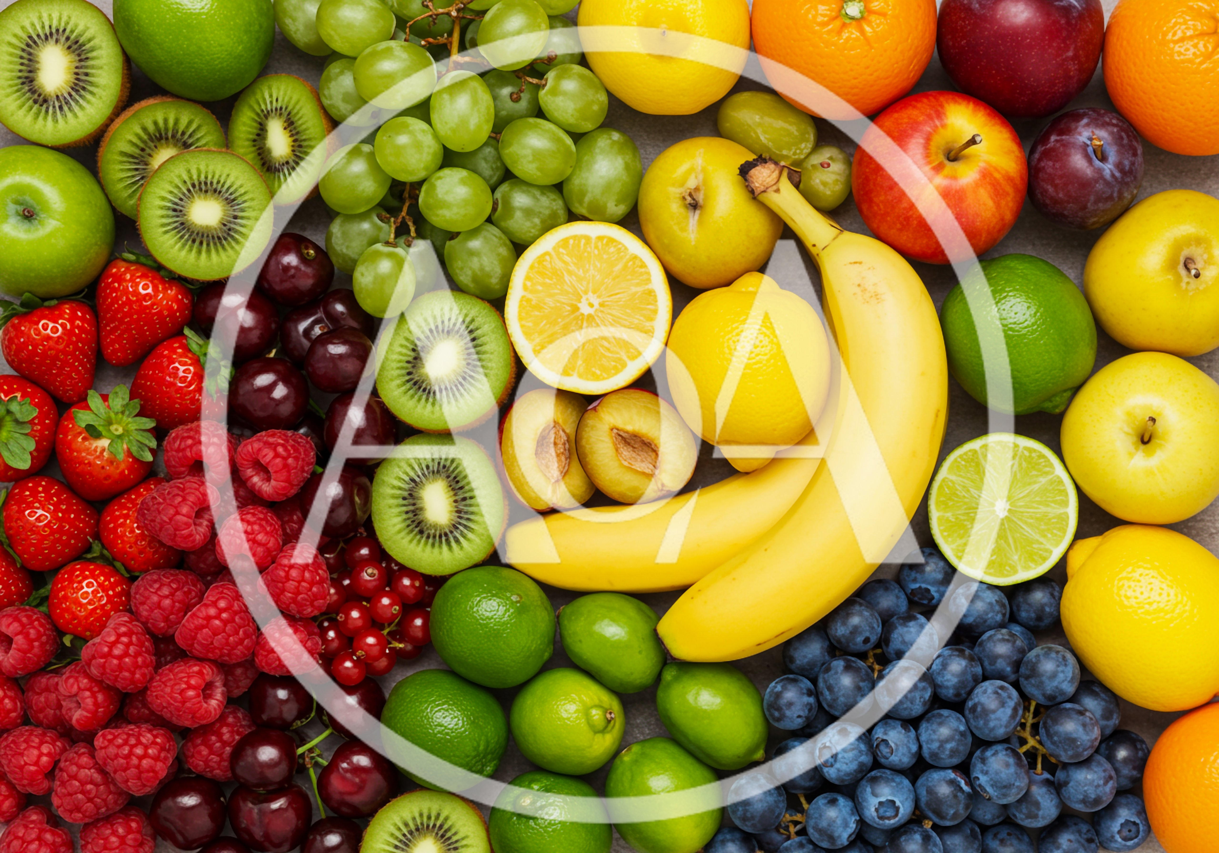 Assorted Fresh Fruits Arranged On A Flat Surface