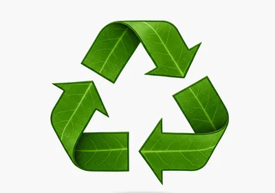 Green Leaf Recycling Symbol Icon