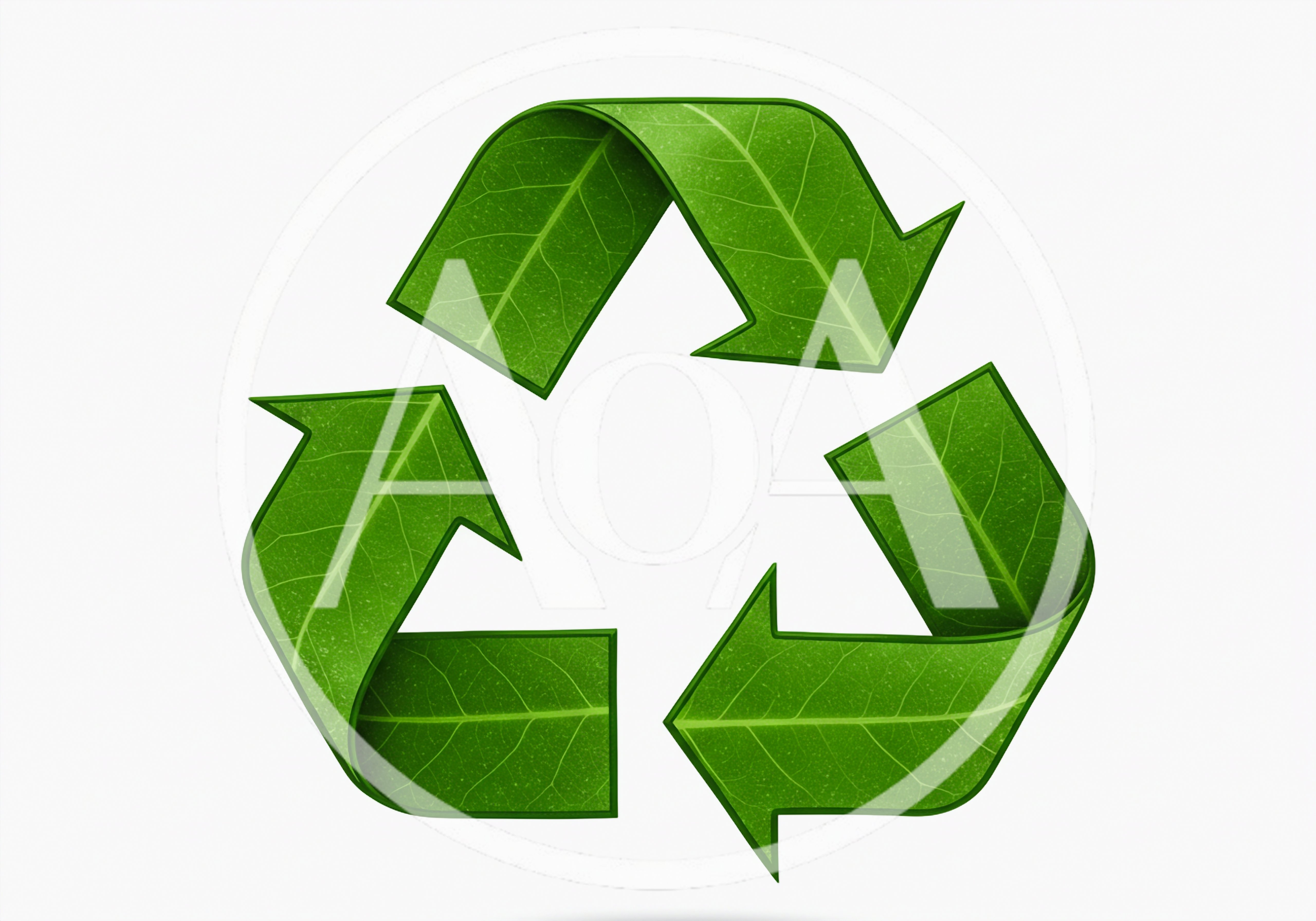 Green Leaf Recycling Symbol Icon