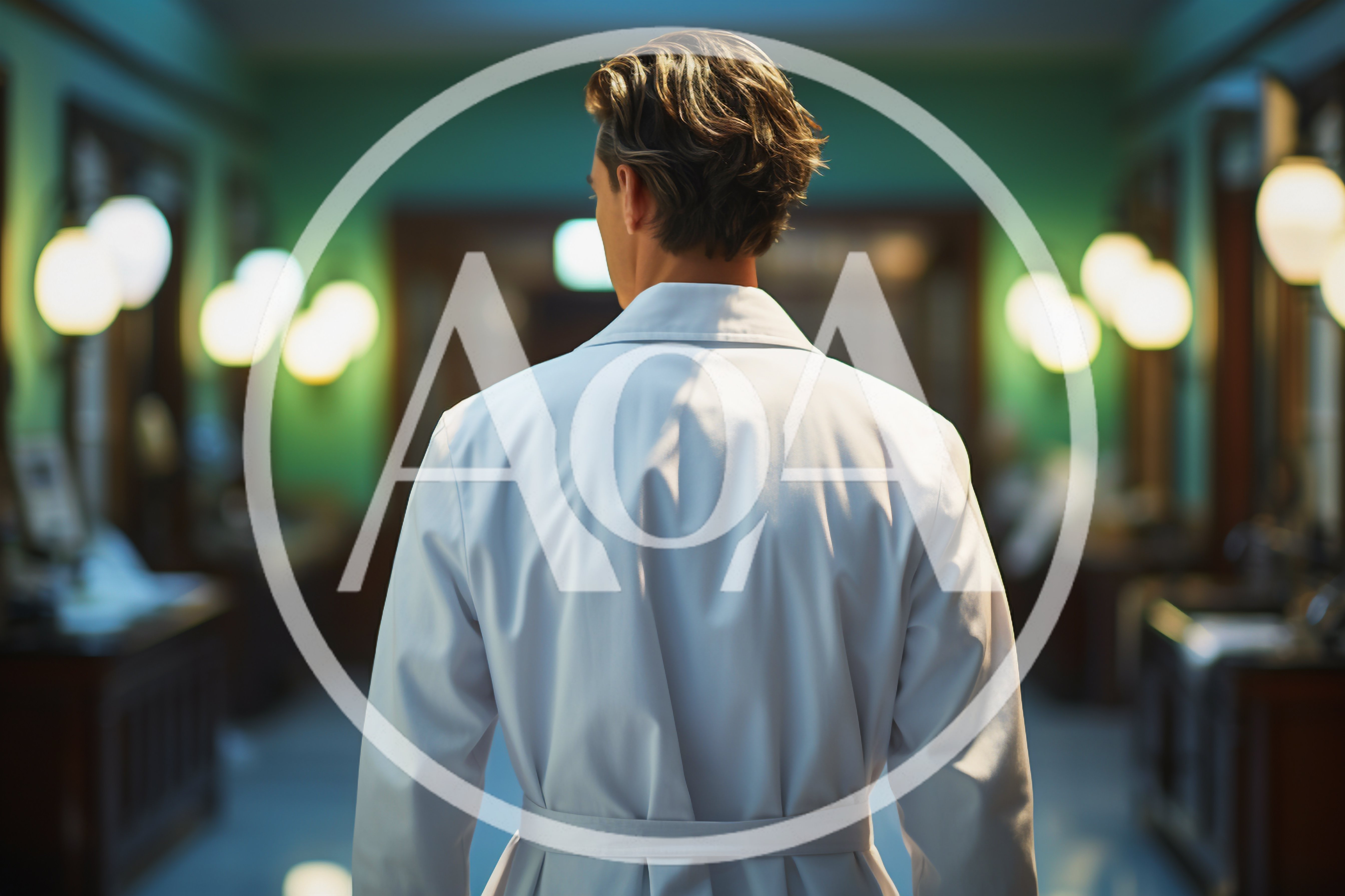 Doctor In White Lab Coat Standing In Hospital Hallway