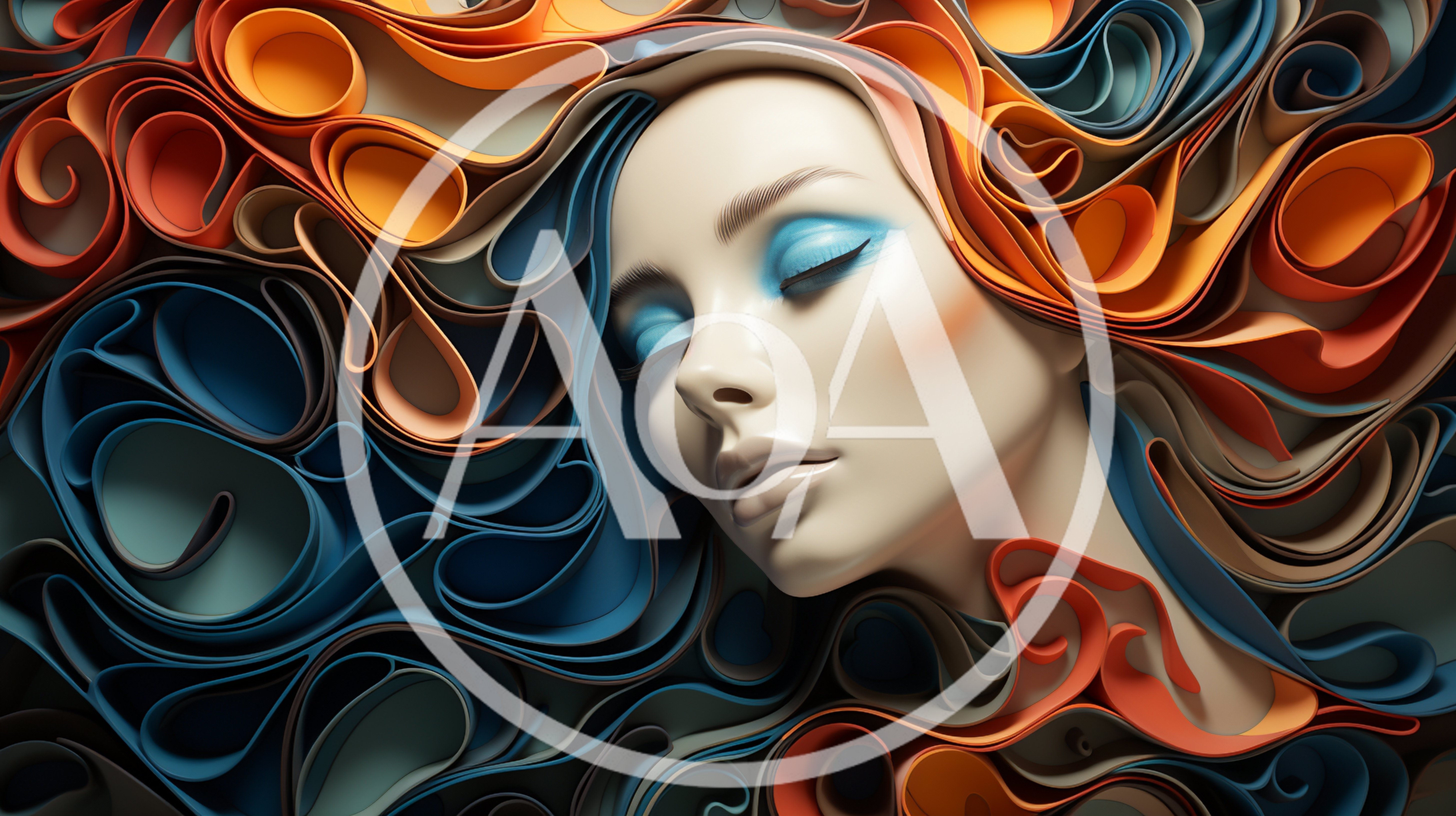 Surreal Paper Quilling Portrait Of A Woman