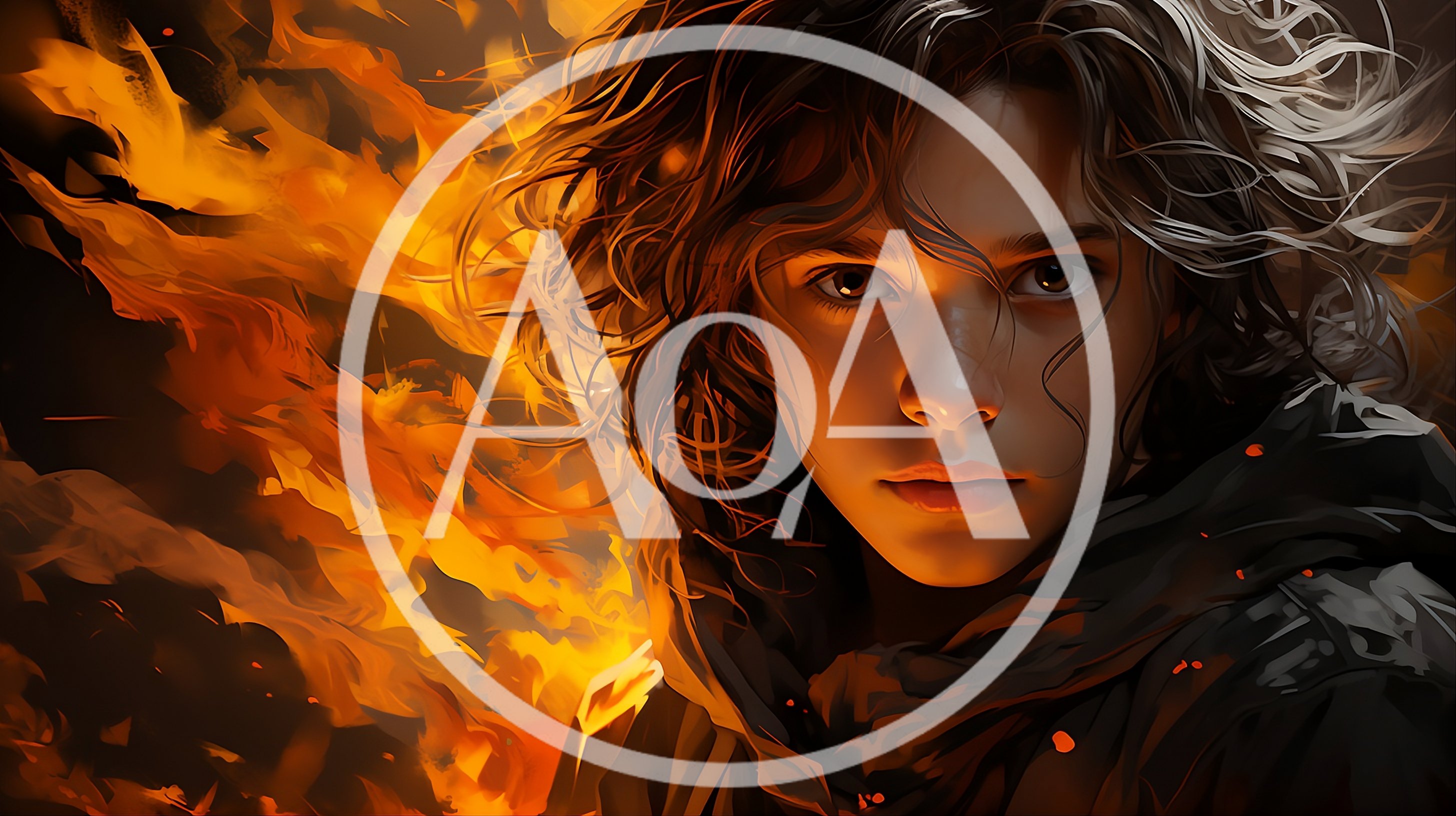Portrait Of A Young Person Amidst Intense Flames