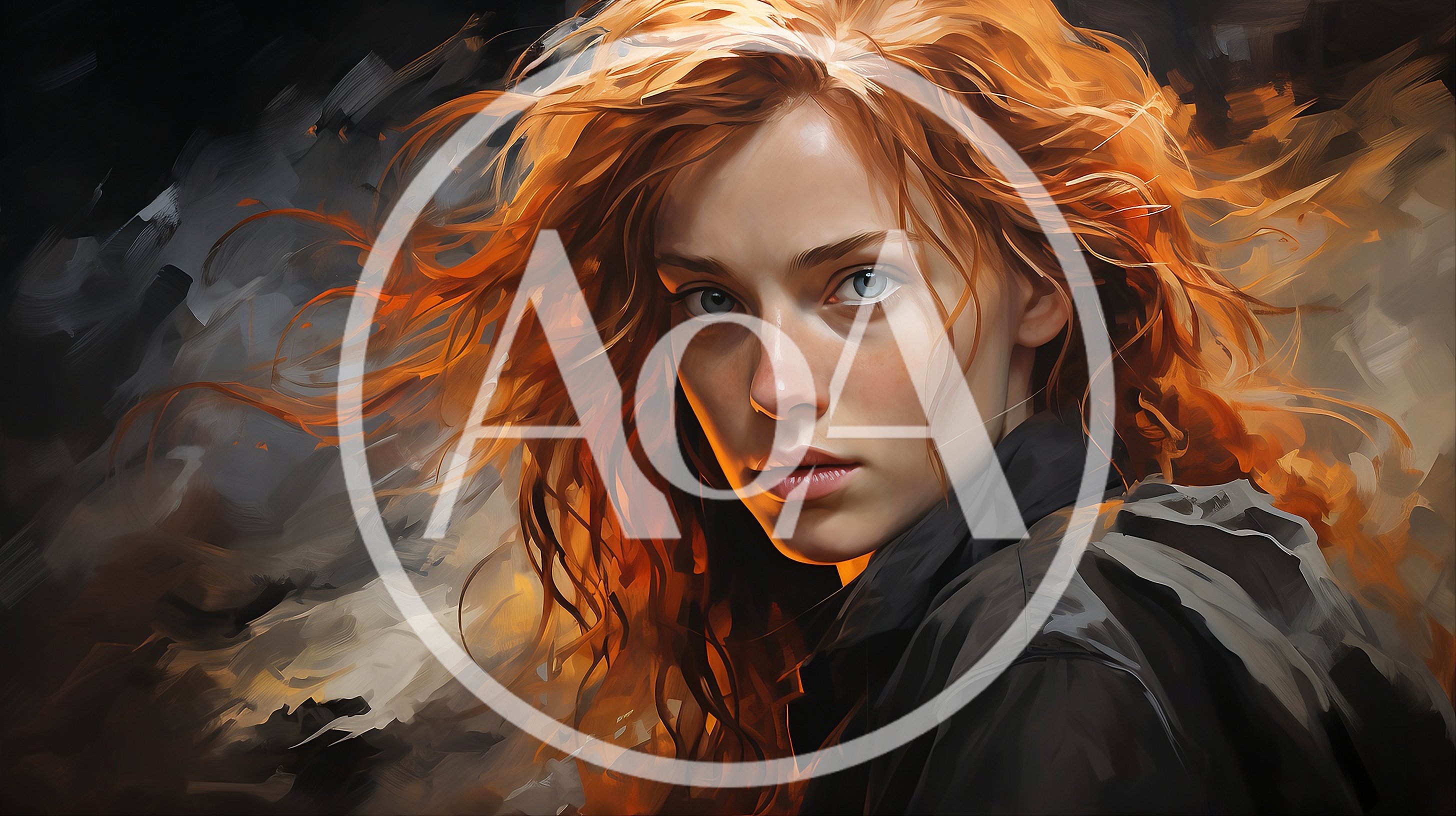 Portrait Of A Young Woman With Vibrant Red Hair