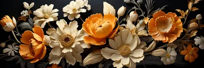 Elegant Floral Arrangement With Orange And Cream Flowers