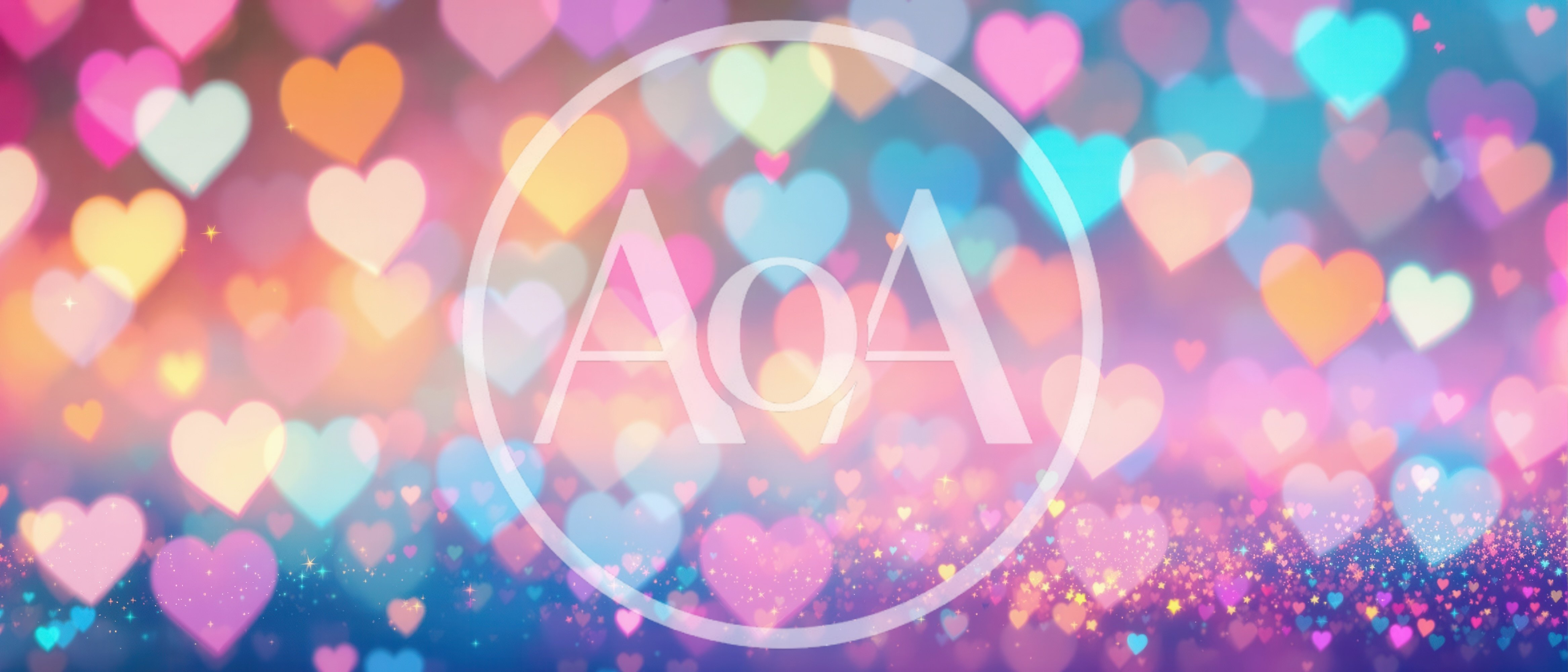 Abstract Background With Glowing Bokeh Hearts