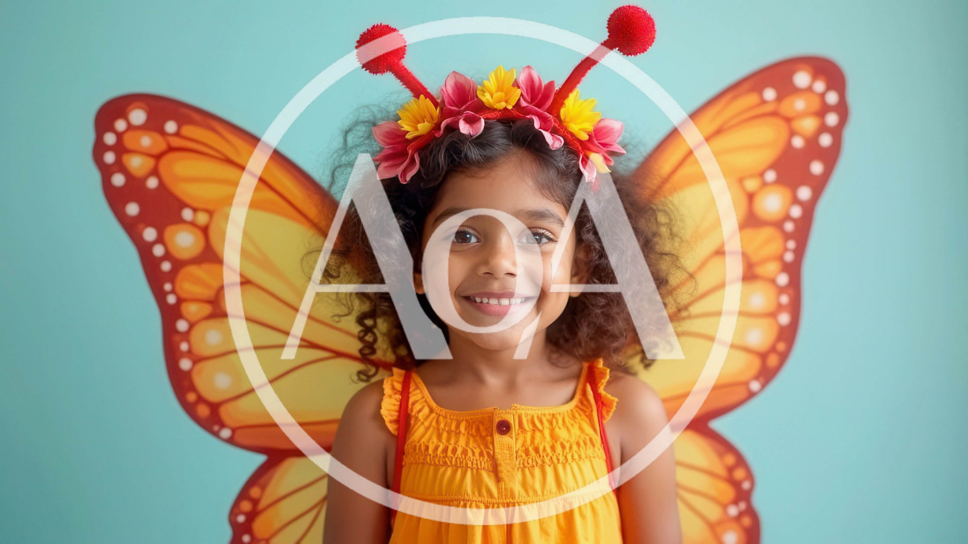 Young Girl Dressed As A Butterfly