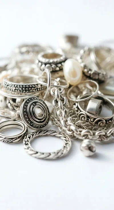 Collection of Vintage Silver Jewelry and Rings