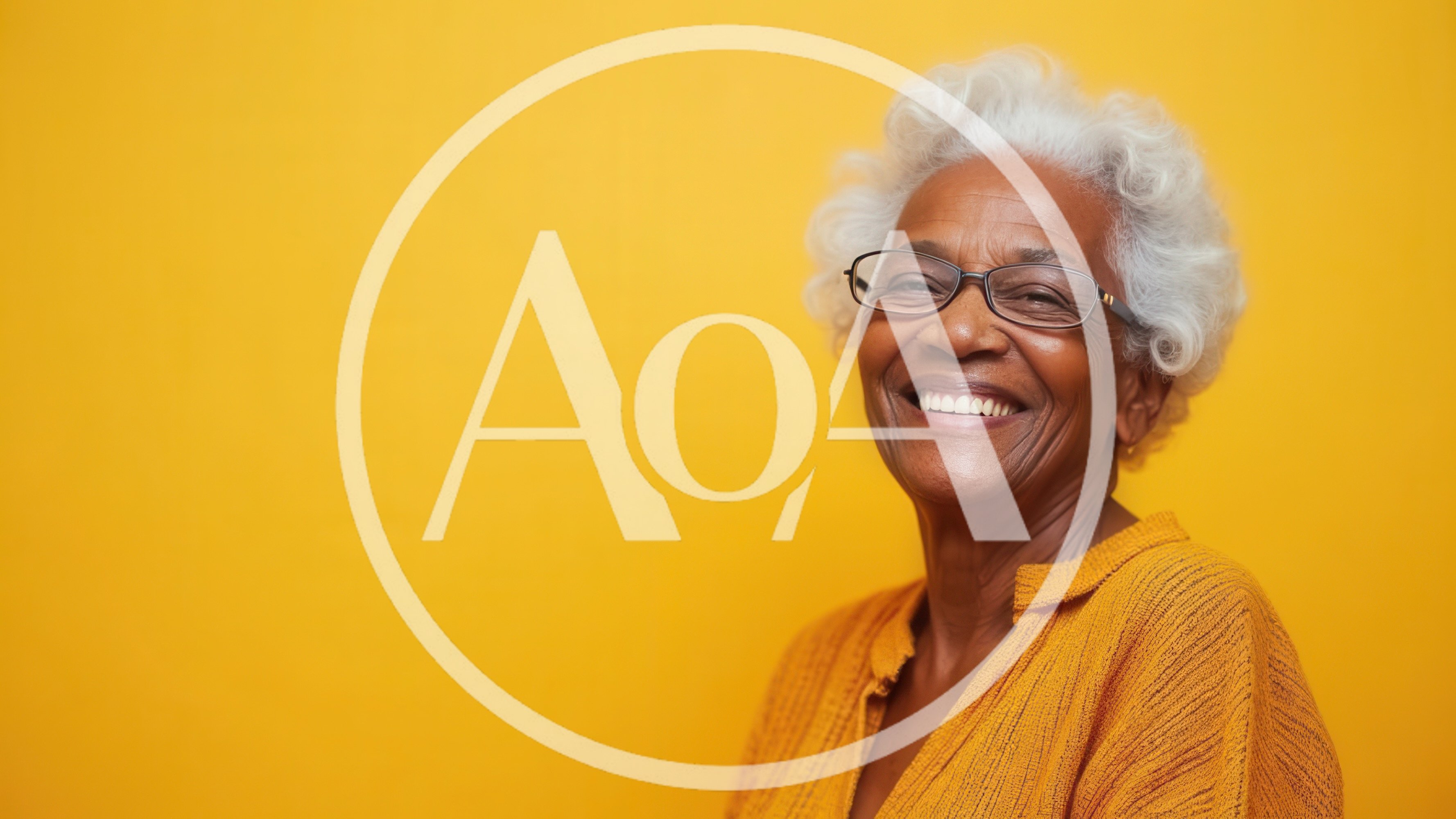 Smiling Senior Woman With White Hair