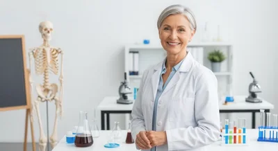 Mature Female Scientist Standing In A Laboratory