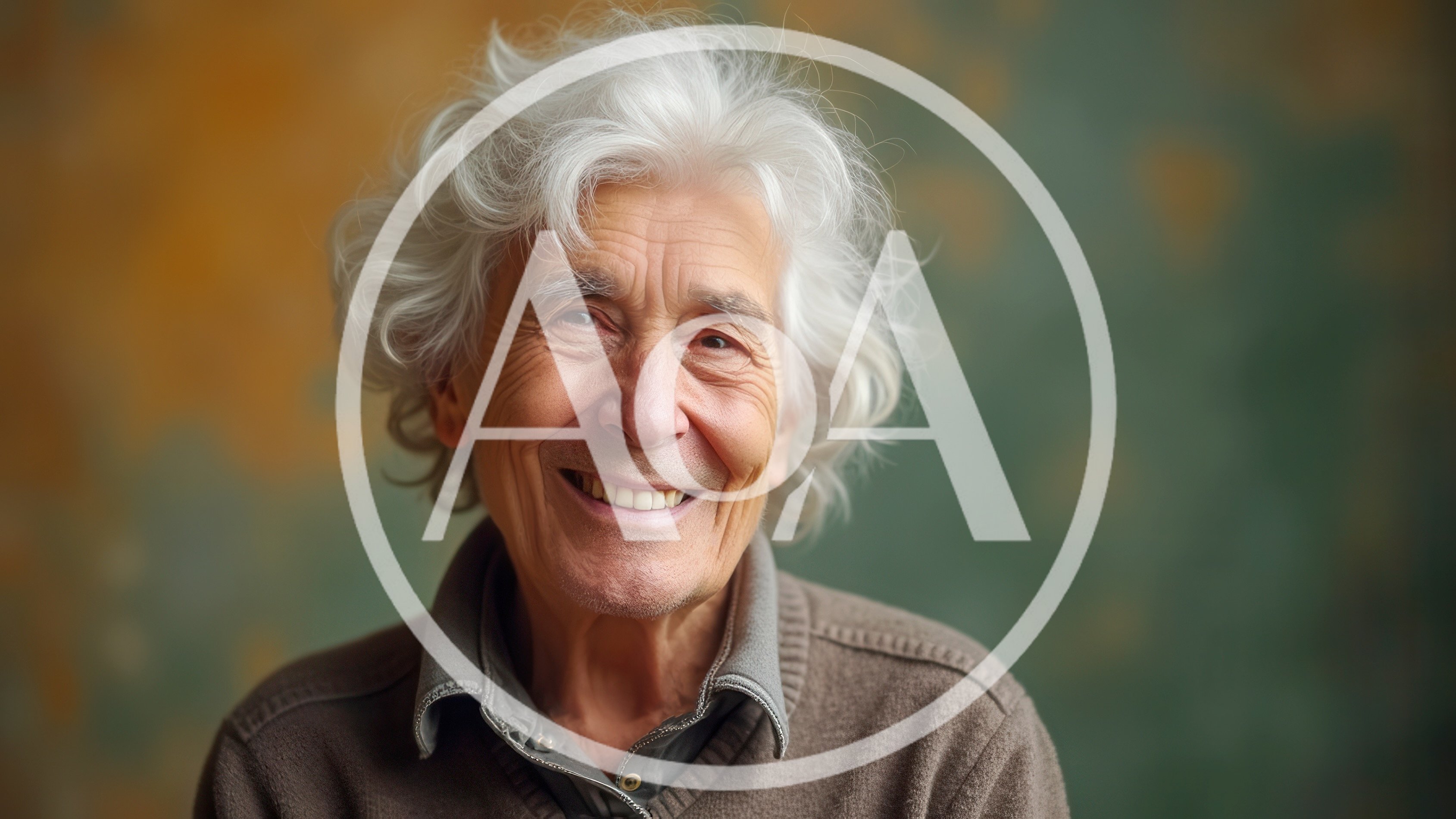 Portrait Of A Smiling Elderly Man With White Hair