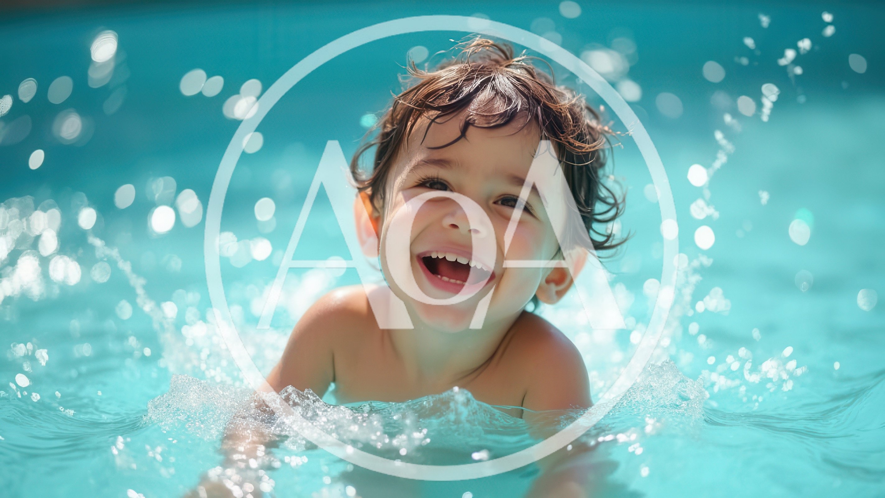 Happy Toddler Boy Playing In Swimming Pool