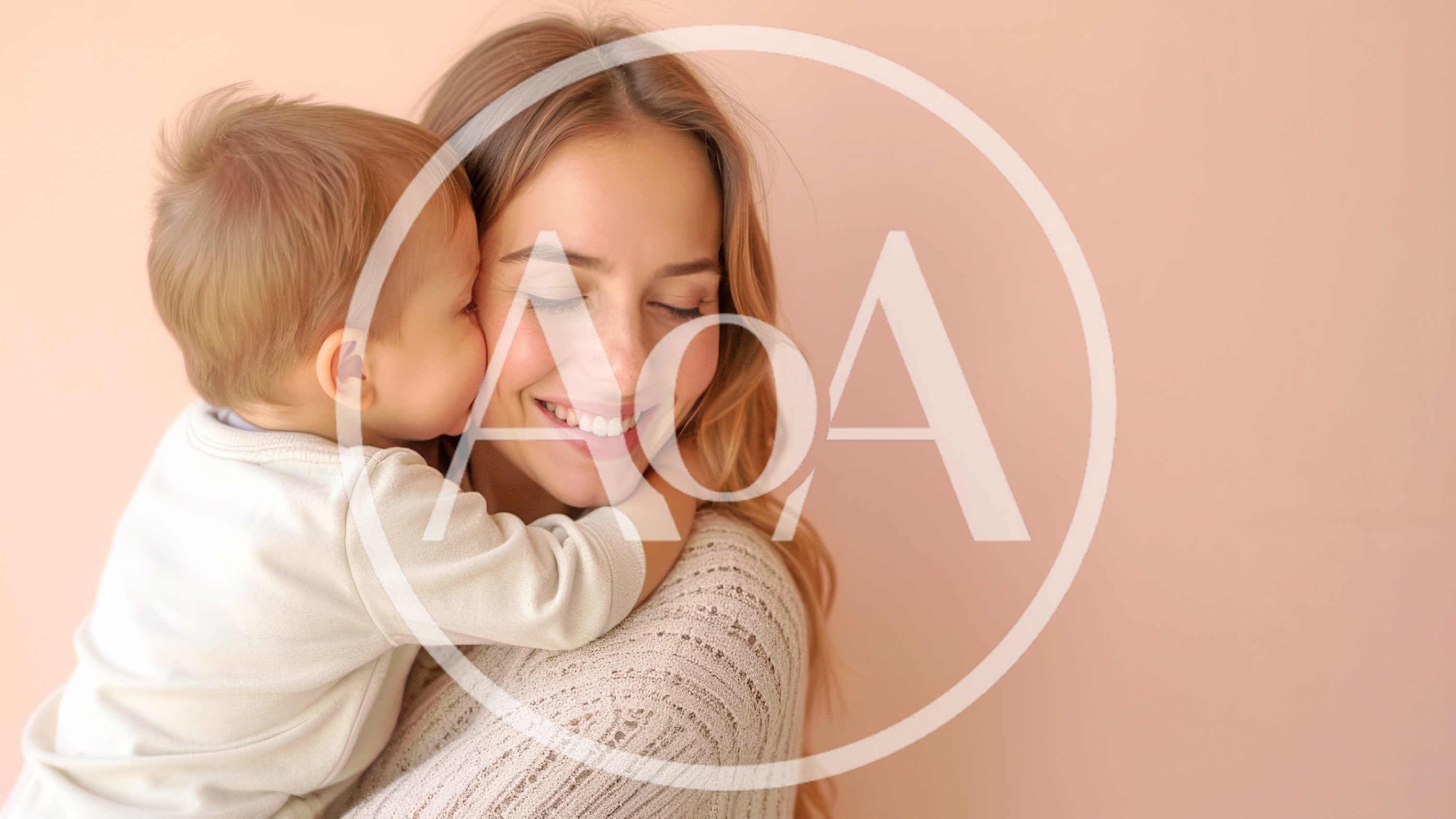 Mother Holding Her Toddler Son In A Tender Embrace