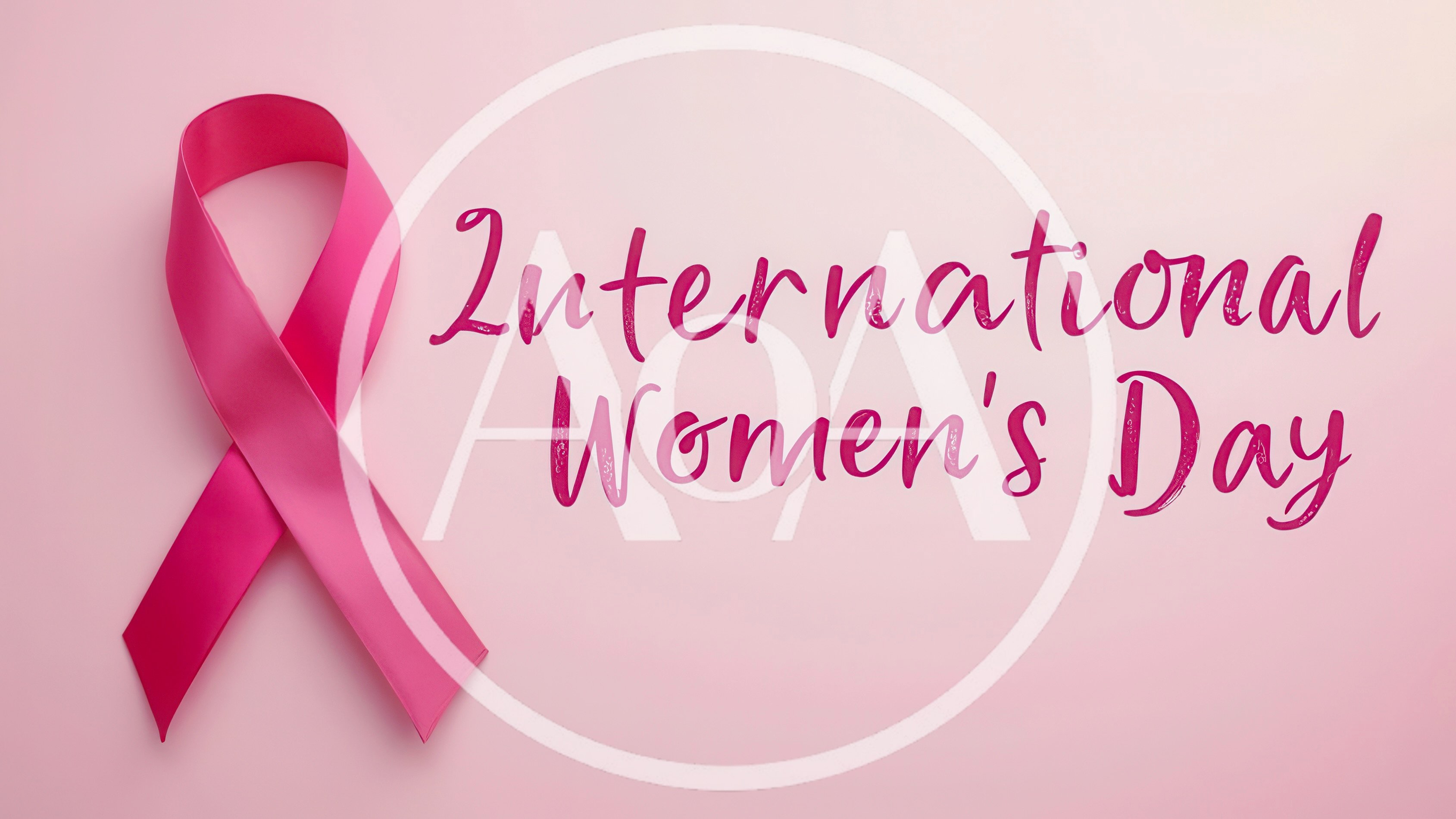Pink Ribbon Symbolizing International Women's Day Awareness