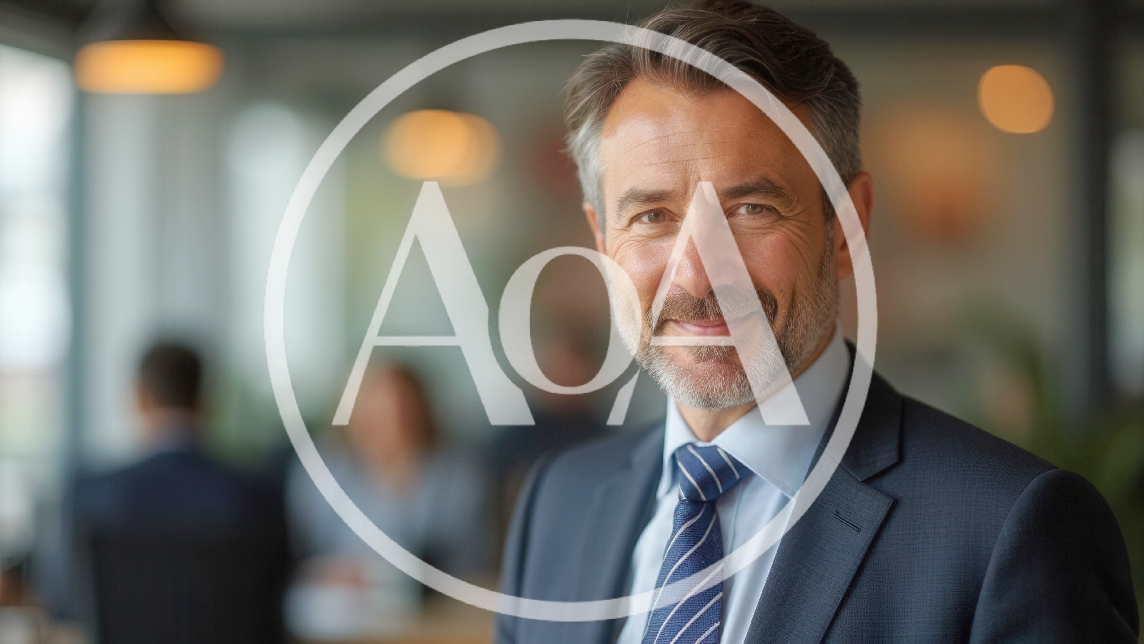 Professional Businessman Smiling In A Modern Office Setting