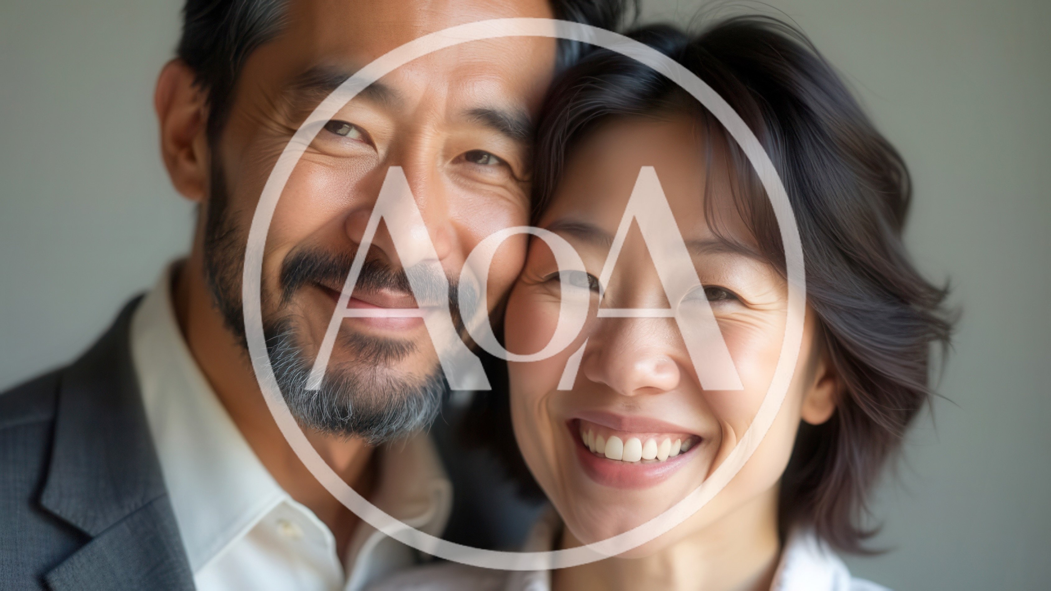 Close Up Portrait Of A Happy Asian Couple