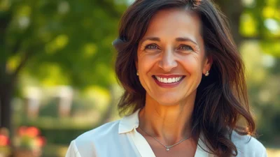 Portrait Of A Smiling Mature Woman Outdoors