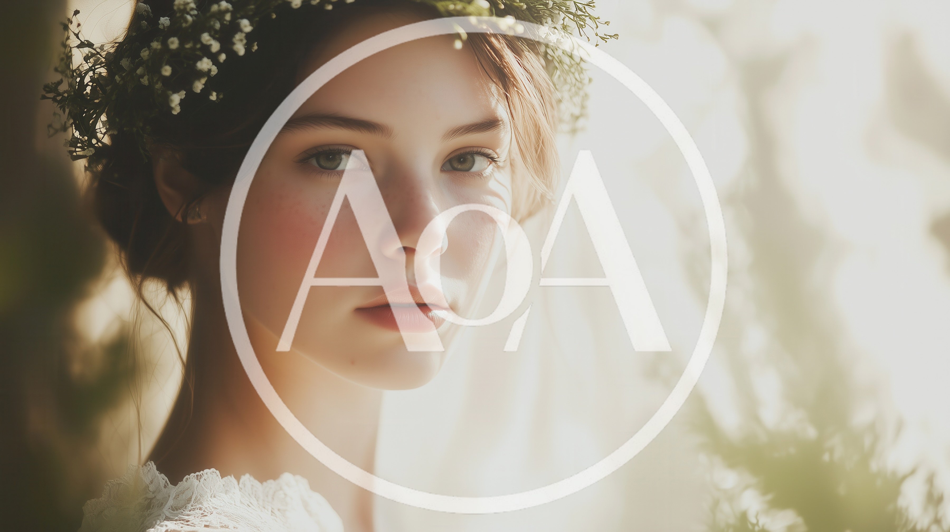 Portrait Of A Young Bride With Floral Crown