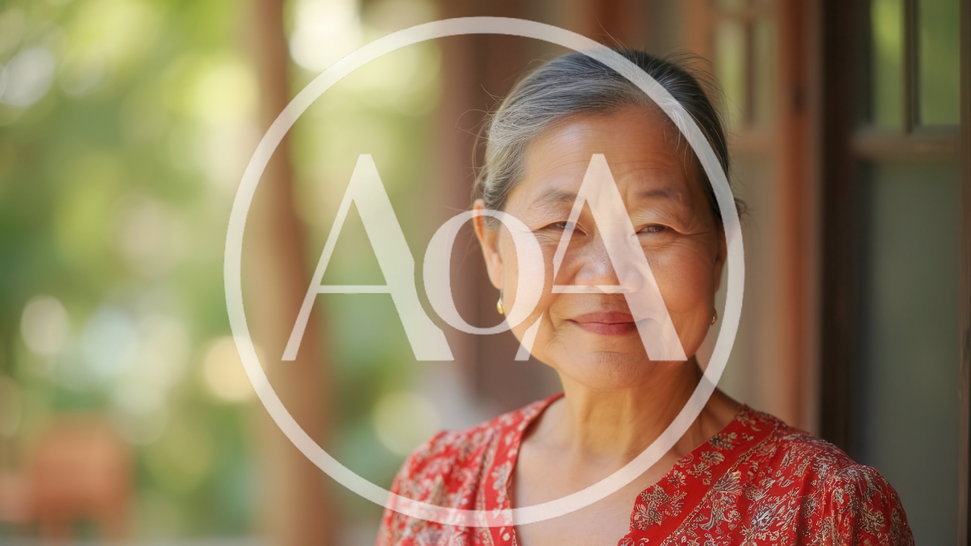 Portrait Of A Smiling Elderly Asian Woman