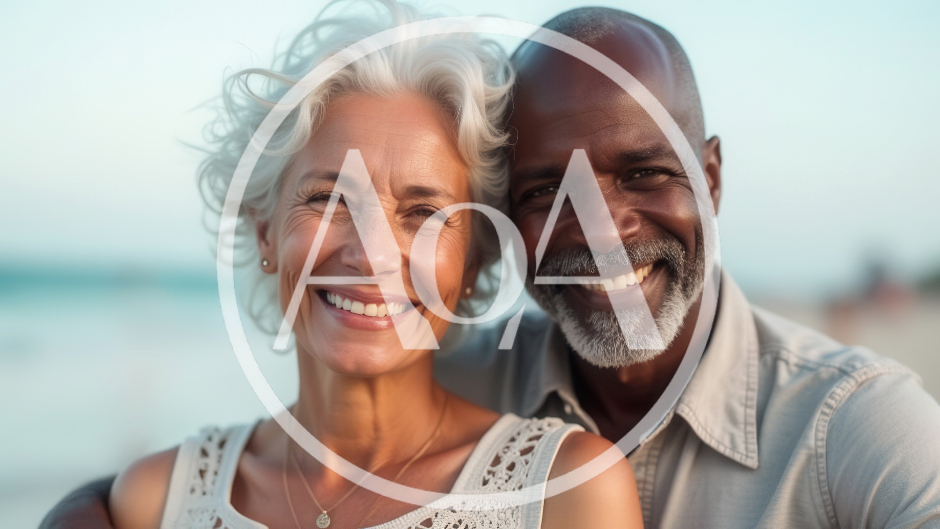 Happy Senior Couple Smiling Together At The Beach