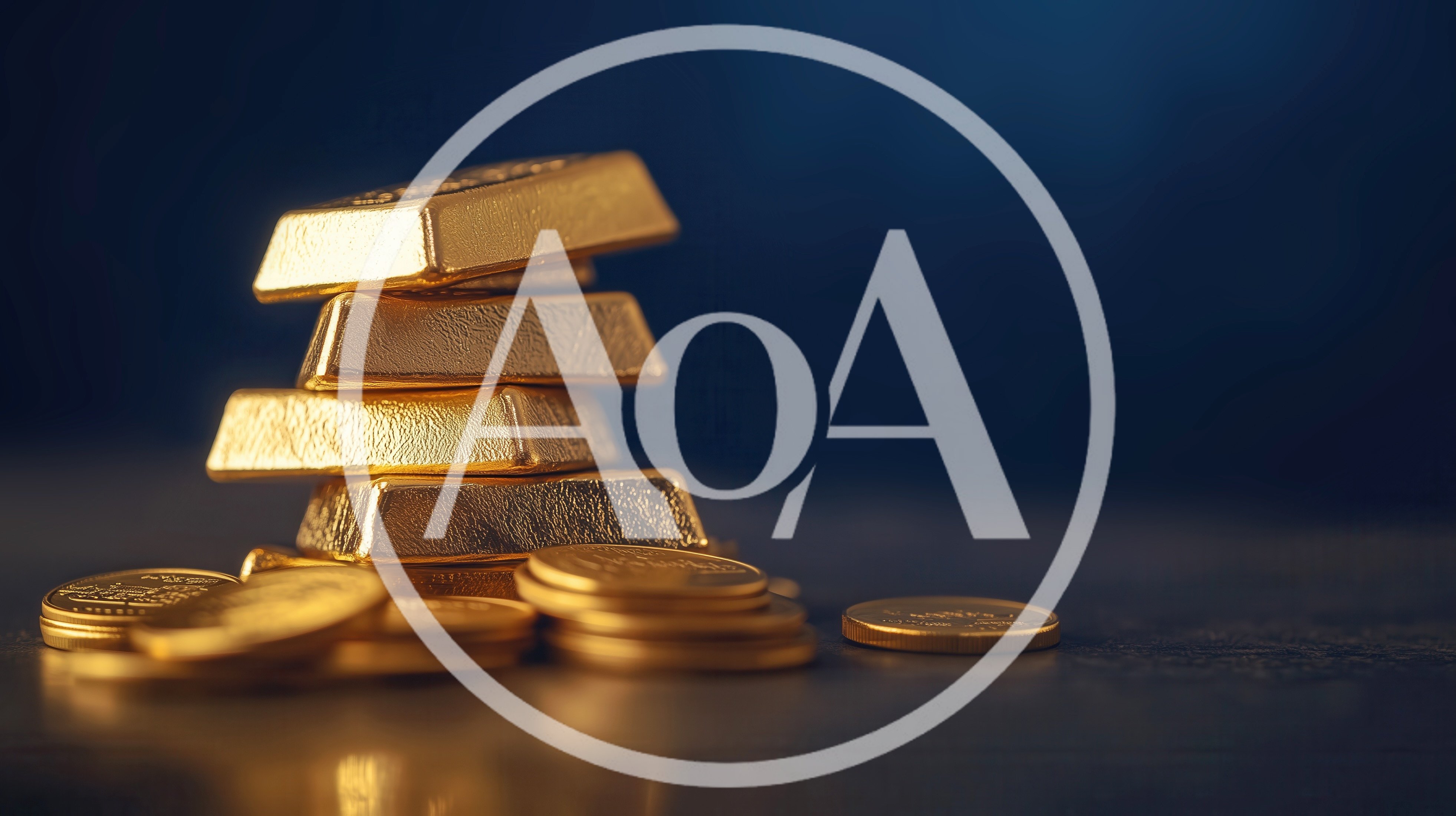 Stack Of Gold Bars And Coins On Dark Surface