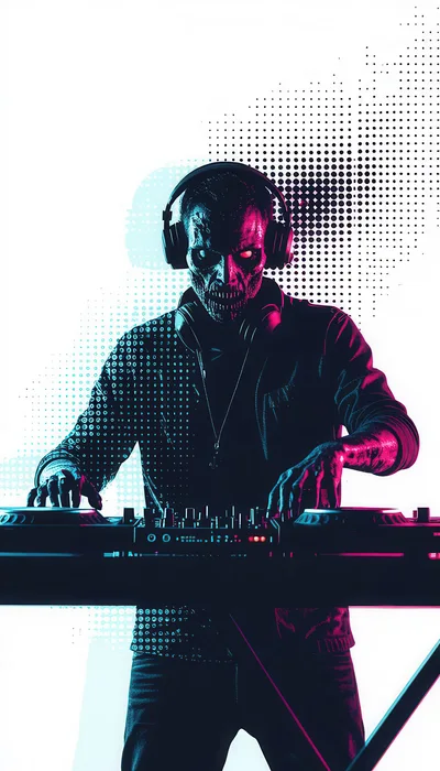 Undead DJ Performing Electronic Music Set