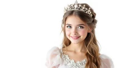 Portrait Of A Young Princess Wearing A Tiara