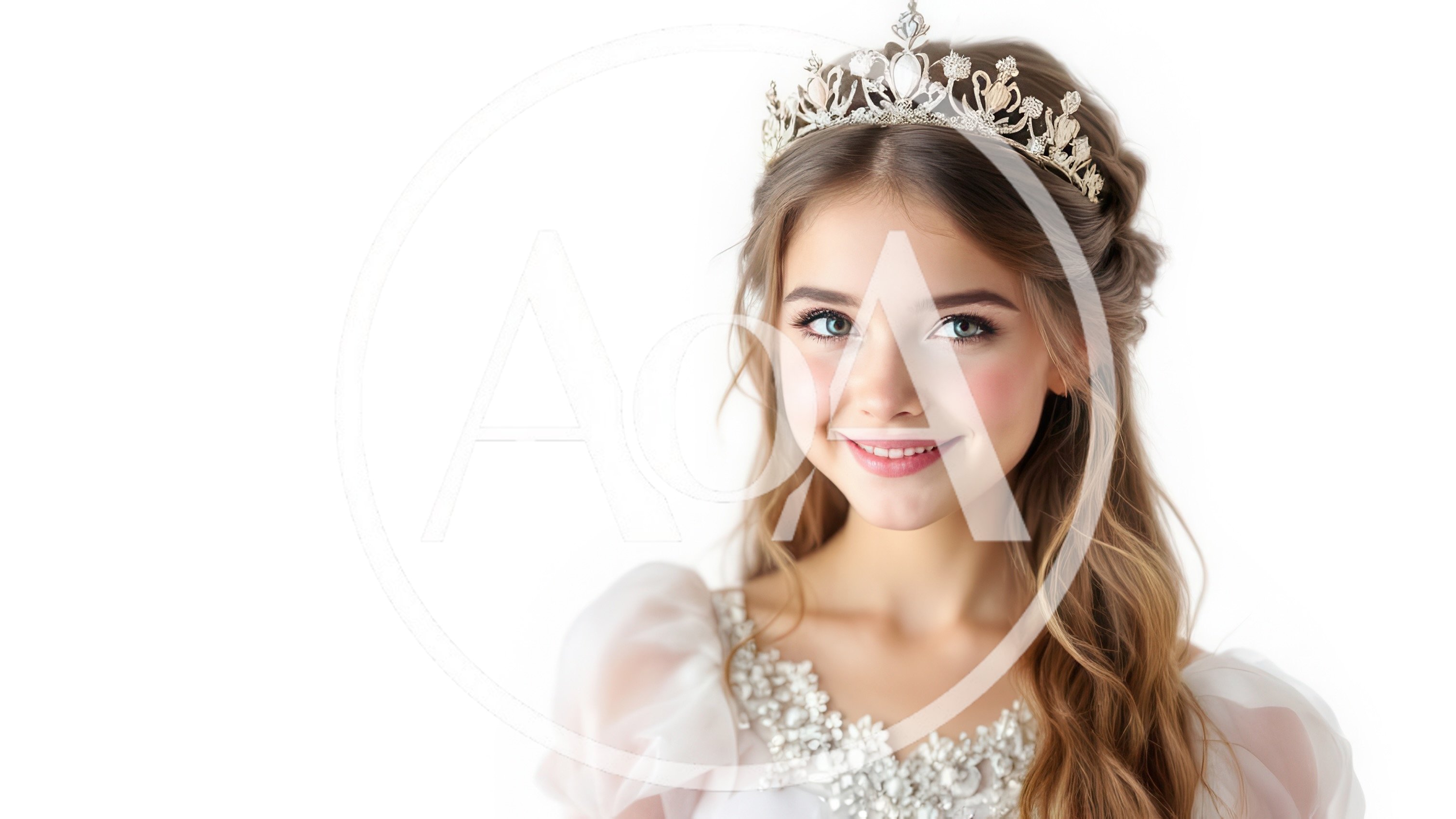 Portrait Of A Young Princess Wearing A Tiara