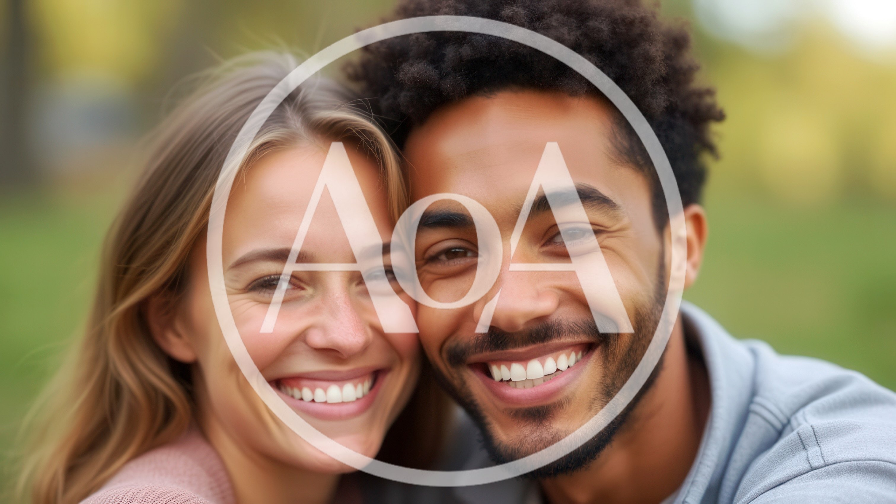 Close Up Portrait Of A Happy Interracial Couple