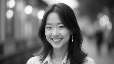 Portrait Of A Smiling Young Asian Woman
