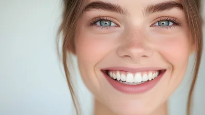 Close Up Portrait Of A Smiling Young Woman