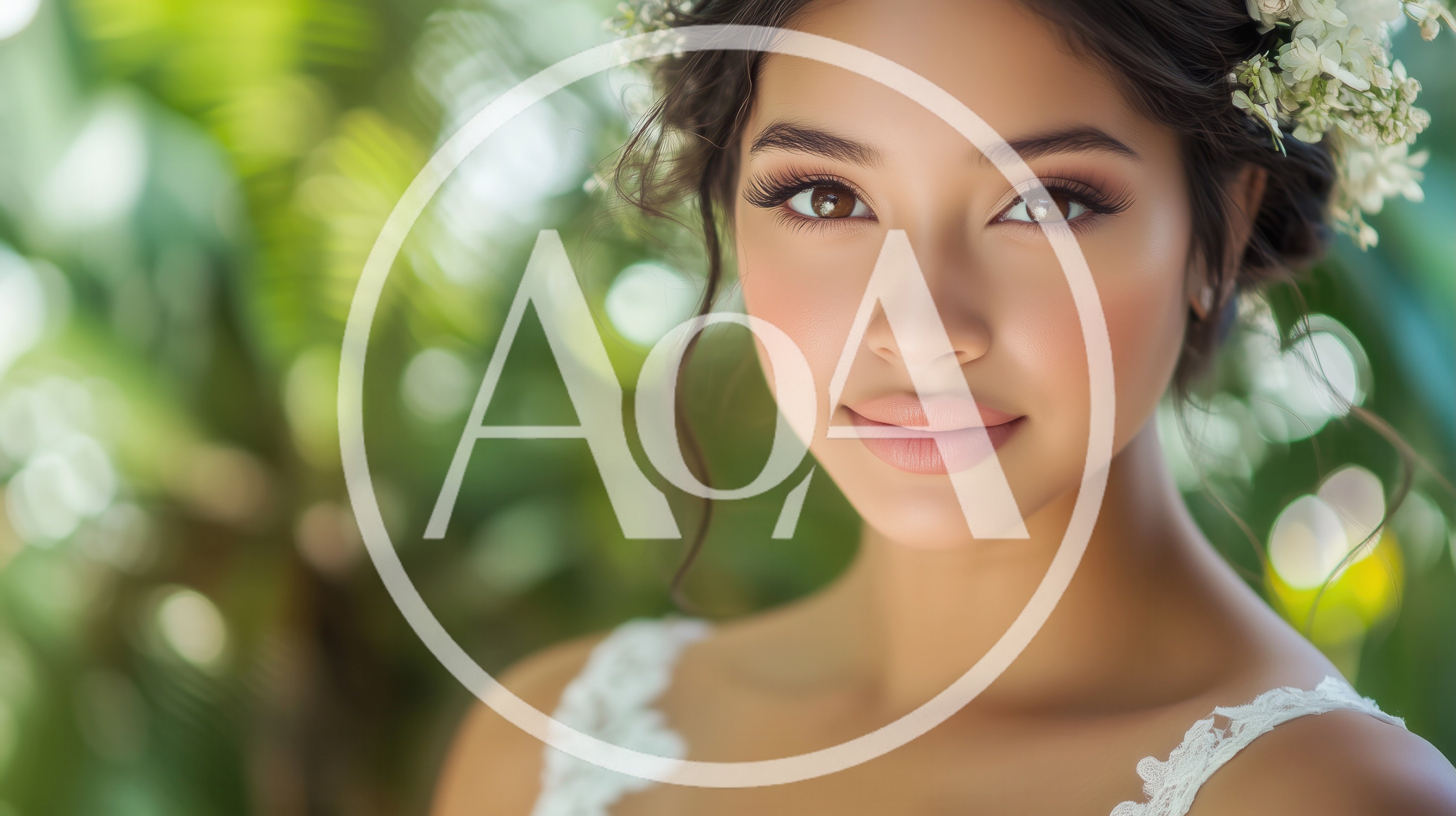 Portrait Of A Beautiful Bride With Floral Hair Accessories