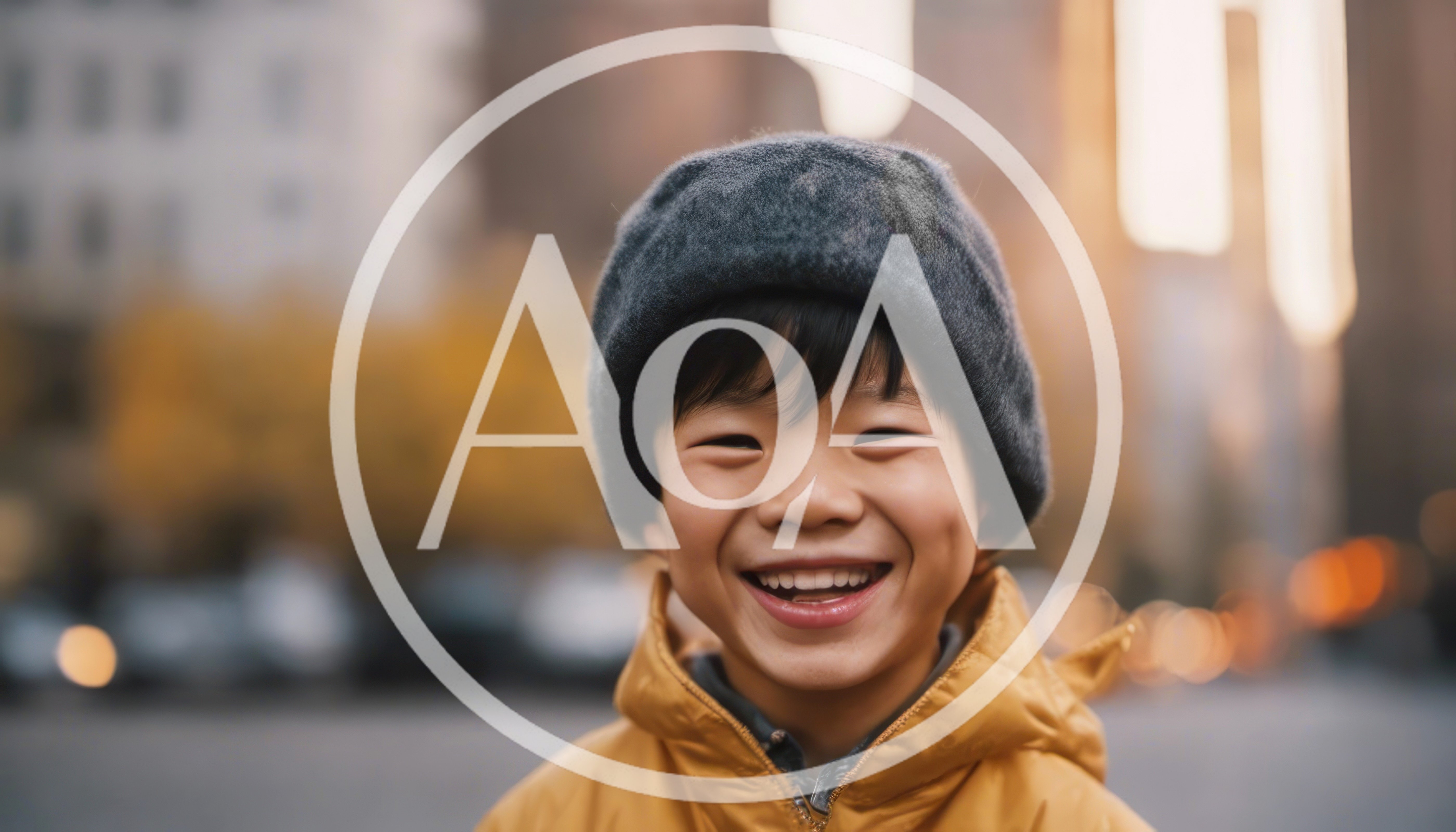 Happy Young Asian Boy Smiling Outdoors