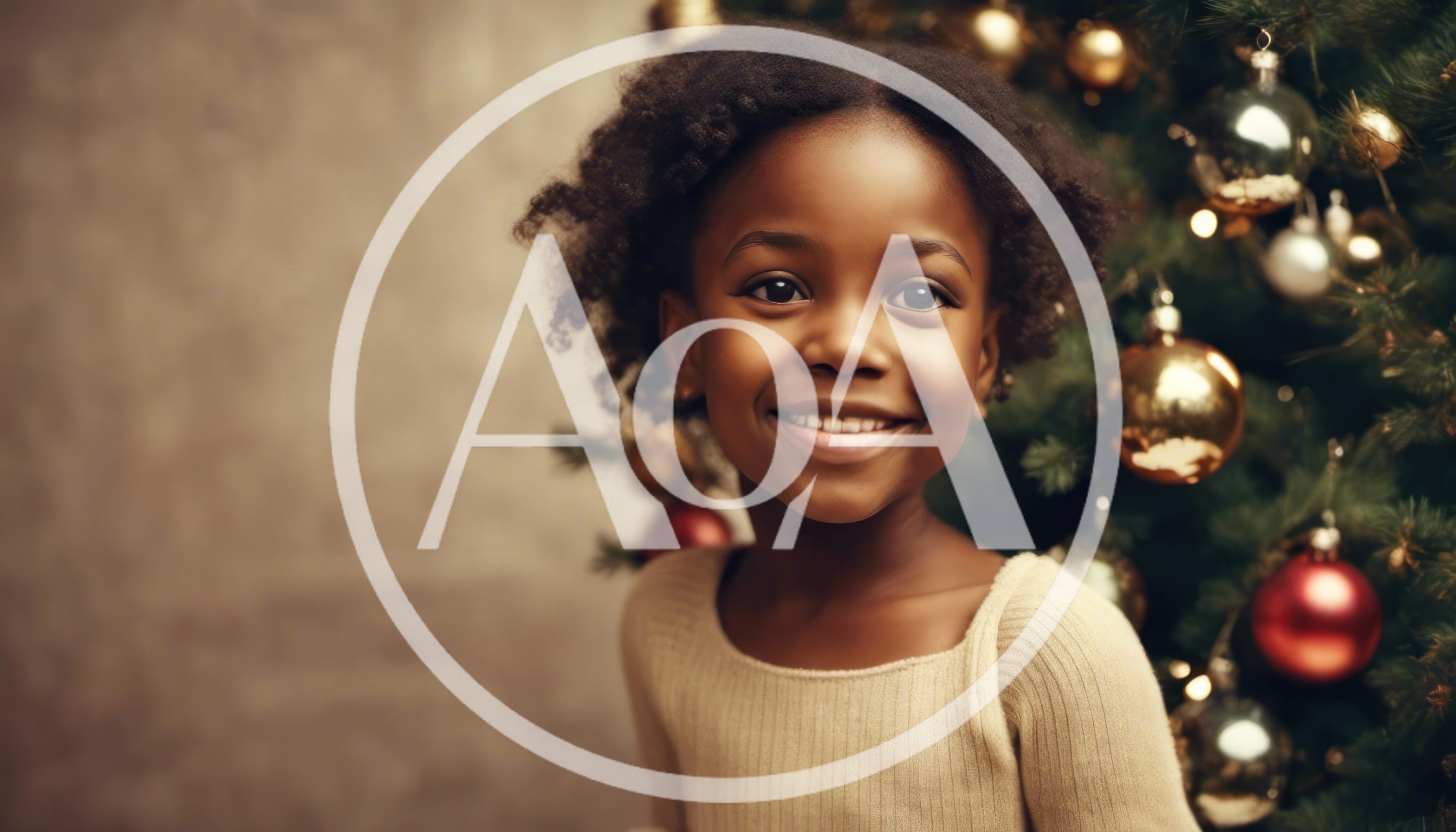 Portrait Of A Smiling Young Girl Near Christmas Tree