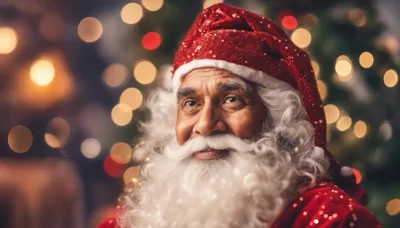 Portrait Of A Kind Elderly Santa Claus
