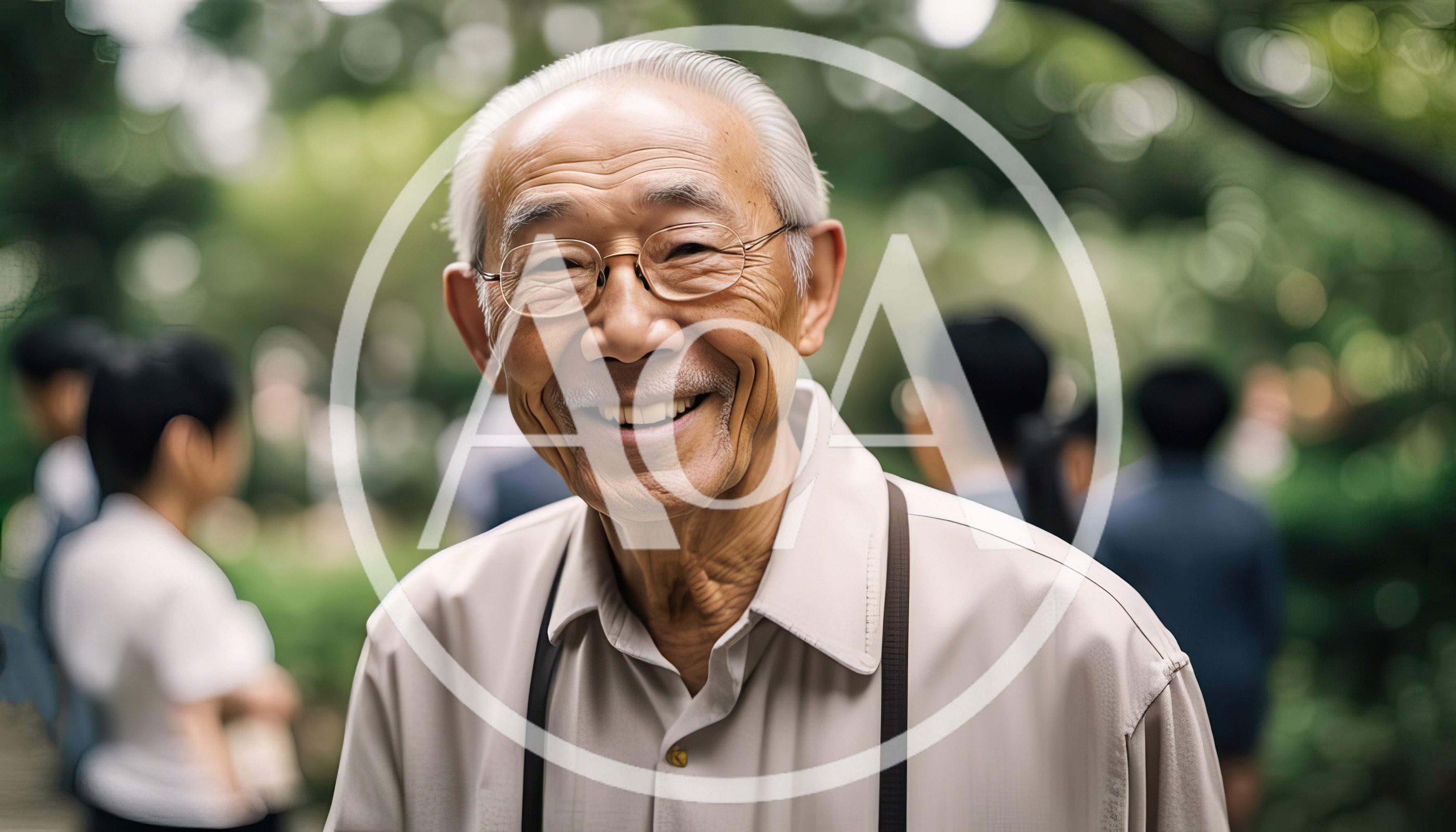 Portrait Of A Smiling Elderly Asian Man