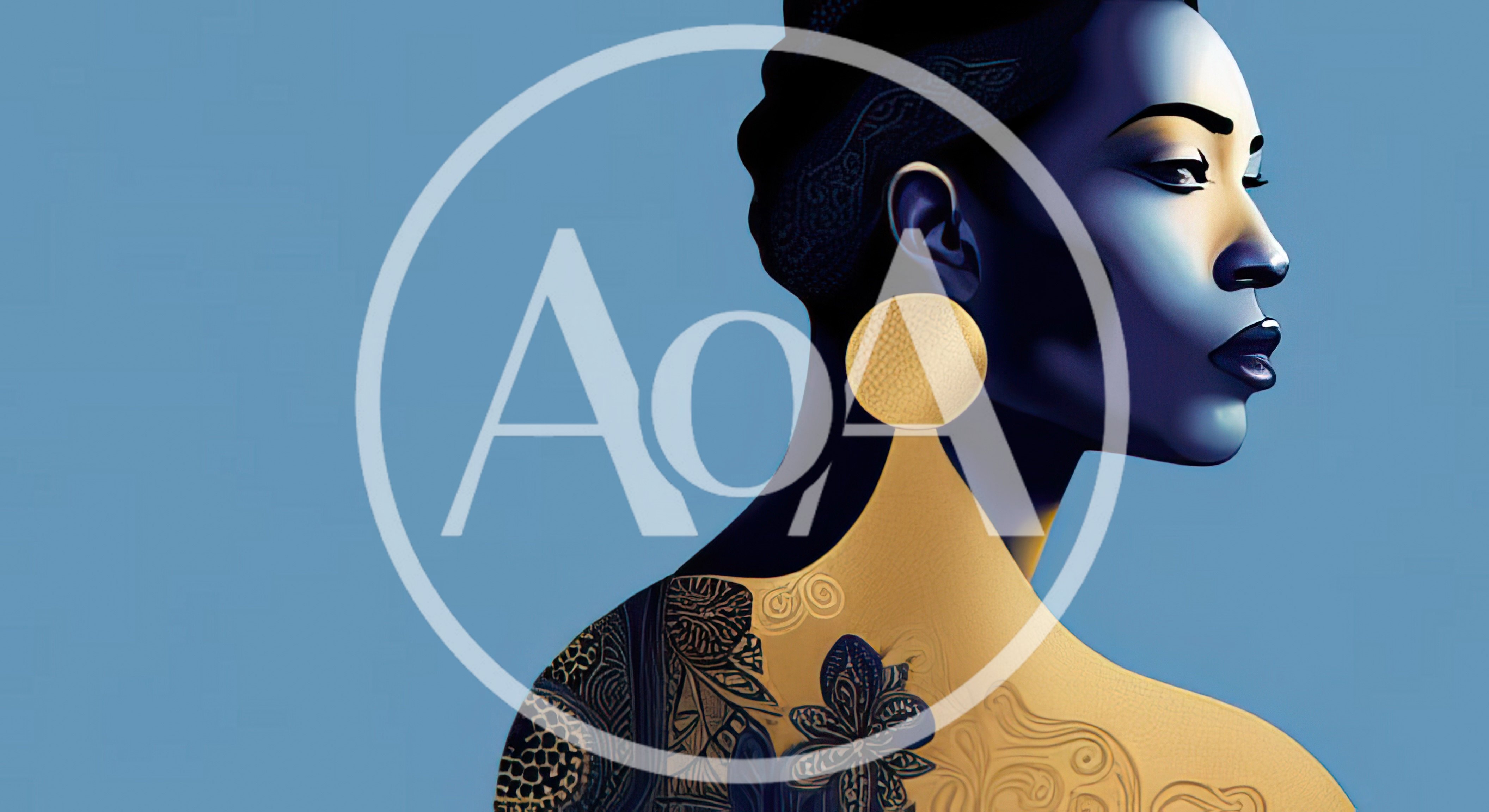 Stylized Portrait Of A Woman With Intricate Body Art