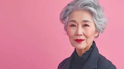 Portrait Of An Elegant Mature Asian Woman