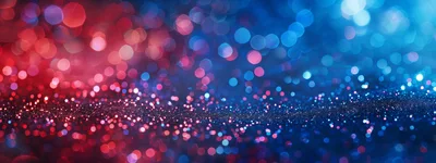 Abstract Red and Blue Bokeh Glitter Background