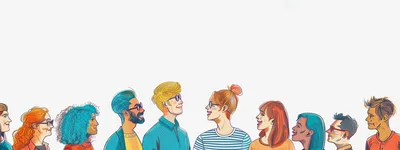 Diverse Group Of People Looking At Each Other