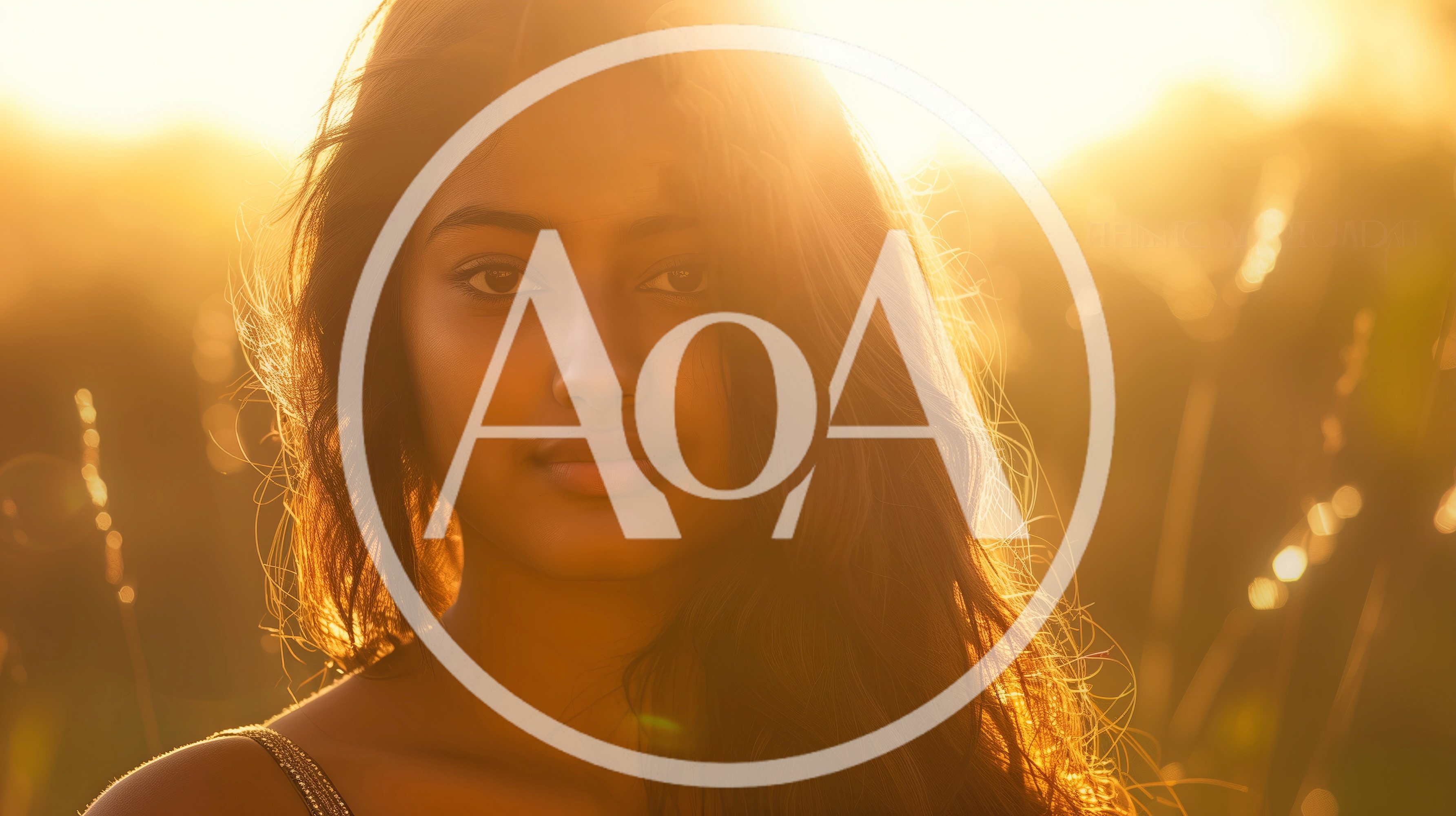 Portrait Of A Young Woman In Golden Hour Sunlight
