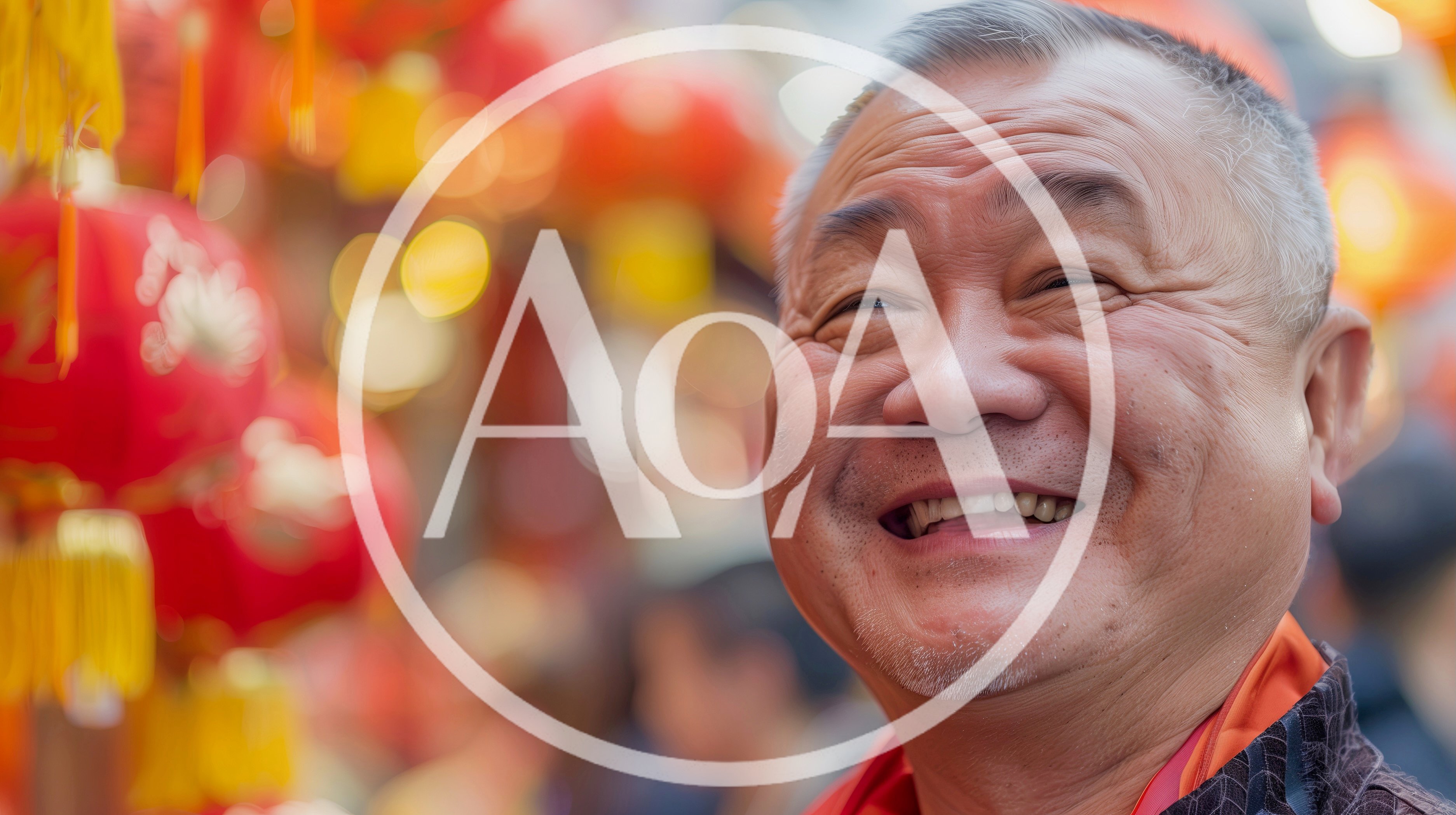 Portrait of a Smiling Elderly Asian Man