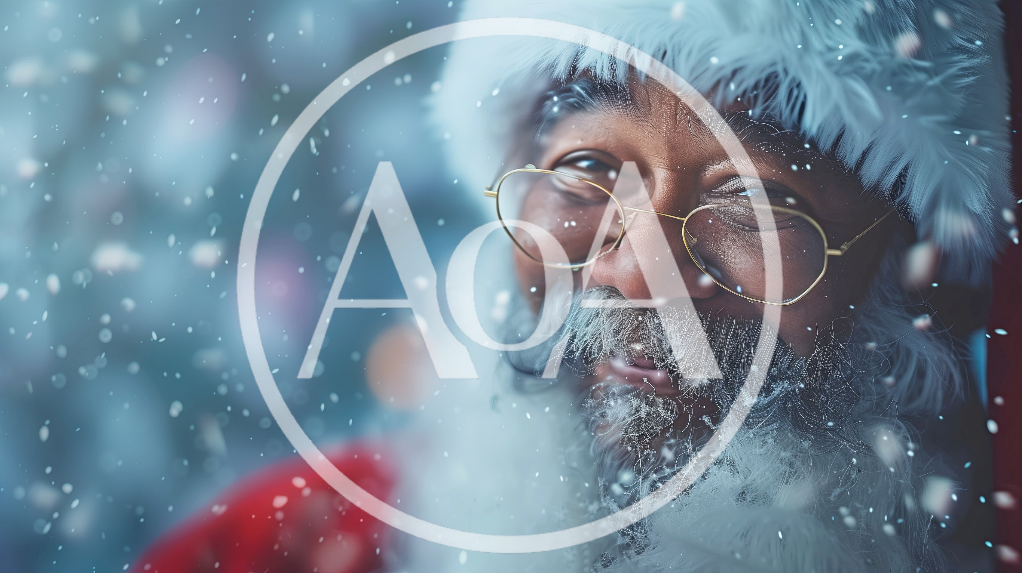 Close Up Portrait Of A Smiling African American Santa