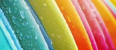 Abstract Background Of Colorful Wet Plastic Plates