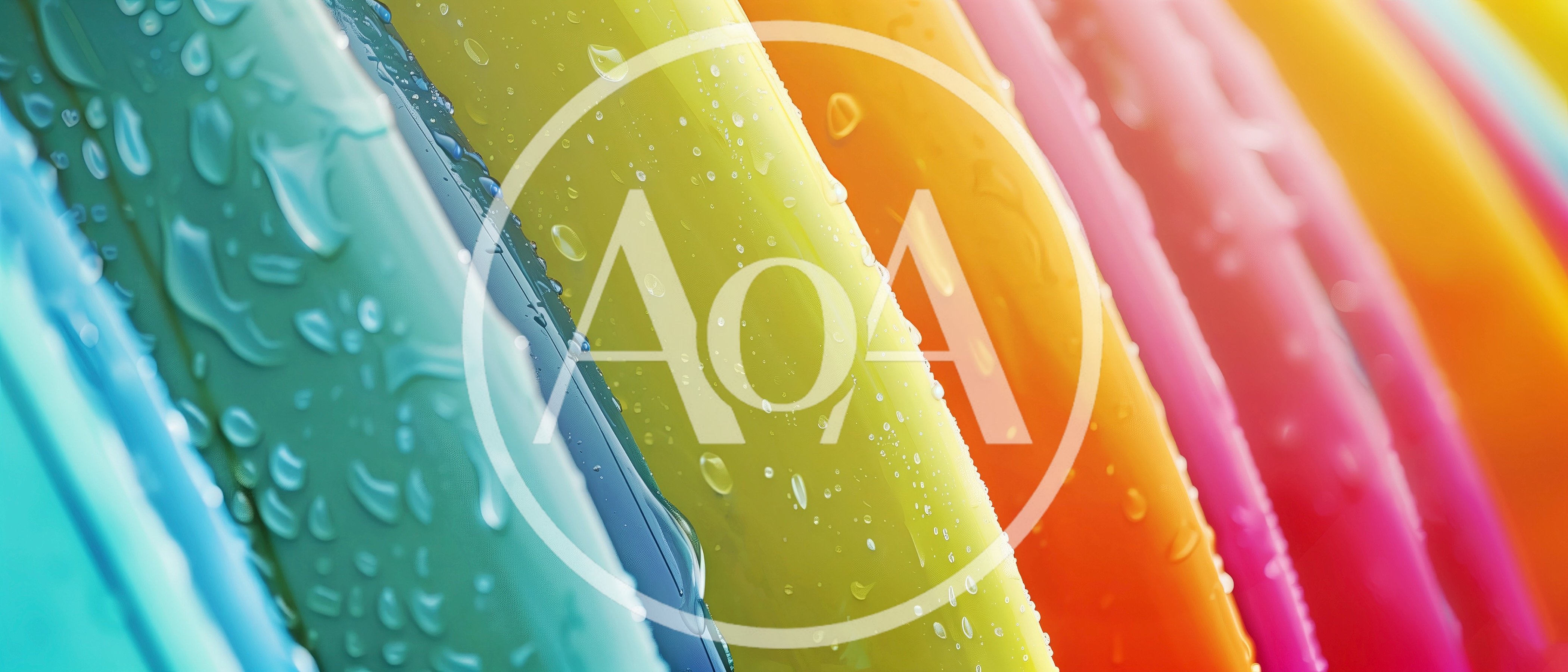 Abstract Background Of Colorful Wet Plastic Plates