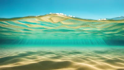 Underwater View Of Sandy Seabed And Surface Ripples