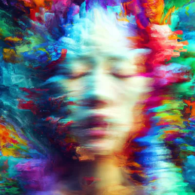Abstract Portrait Of A Woman With Motion Blur