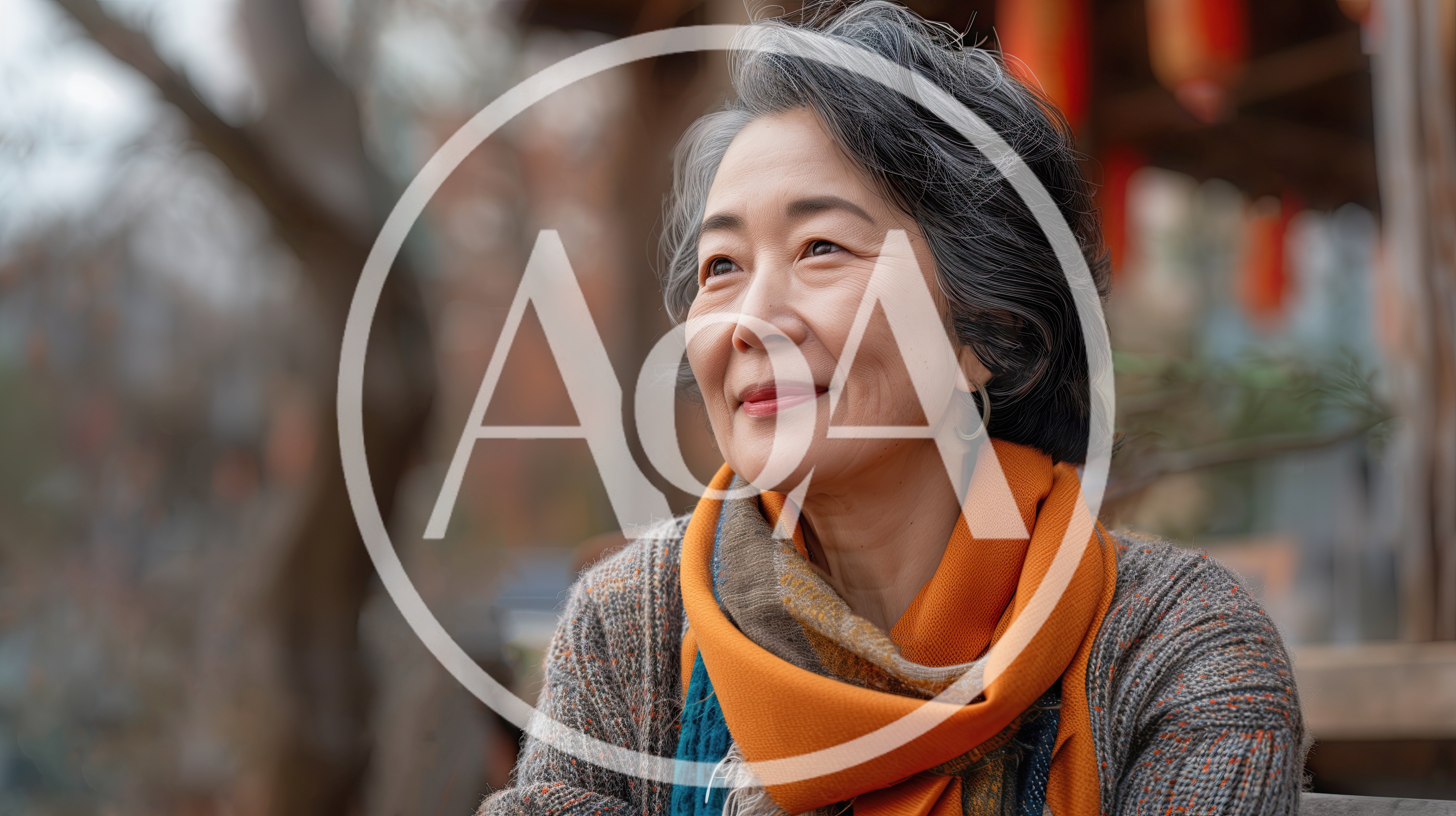 Portrait Of A Mature Asian Woman Outdoors