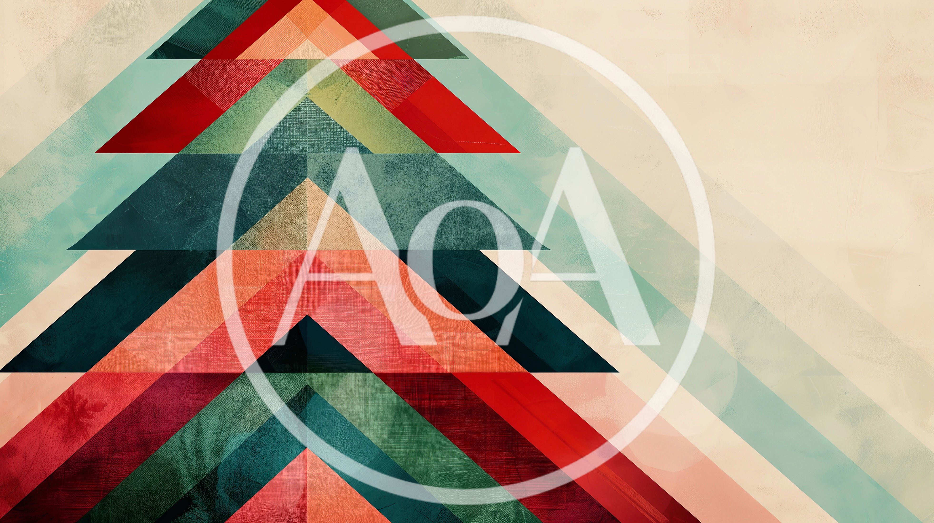 Abstract Geometric Christmas Tree Illustration