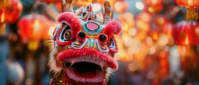 Traditional Chinese Lion Dance Costume Head