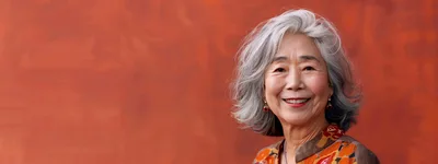 Portrait Of A Smiling Mature Asian Woman